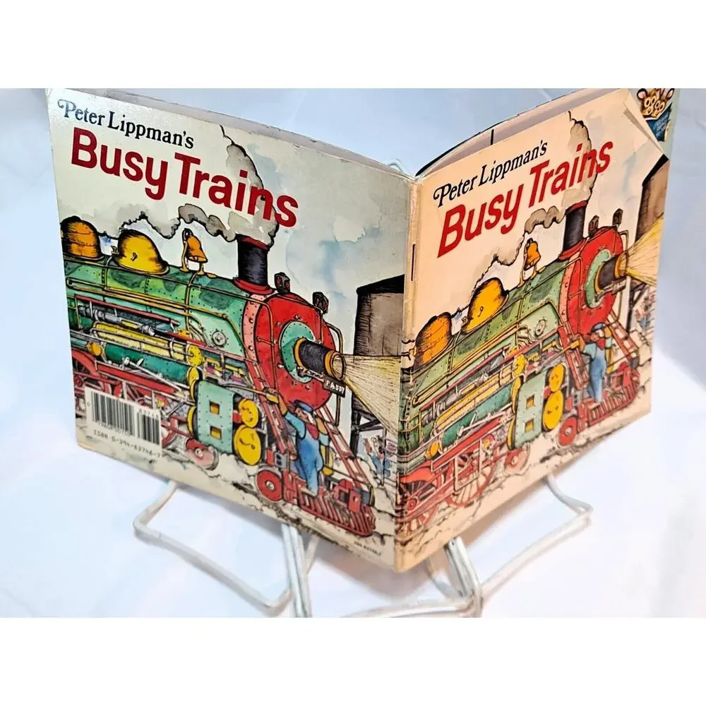 Busy Trains by Peter Lippman (1981 Trade Random House Picture Book)